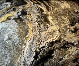 Painting, Golden Waves, Monica Tangen