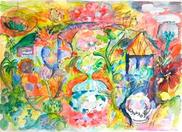 Painting, Jardin d'orient, Isabelle Marie