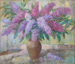 Painting, Lilac on the window, Mishurovsky Victor