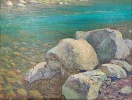 Gemälde, Stones in the river, Mishurovsky Victor