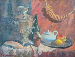 Gemälde, Still life with a samovar, Mishurovsky Victor