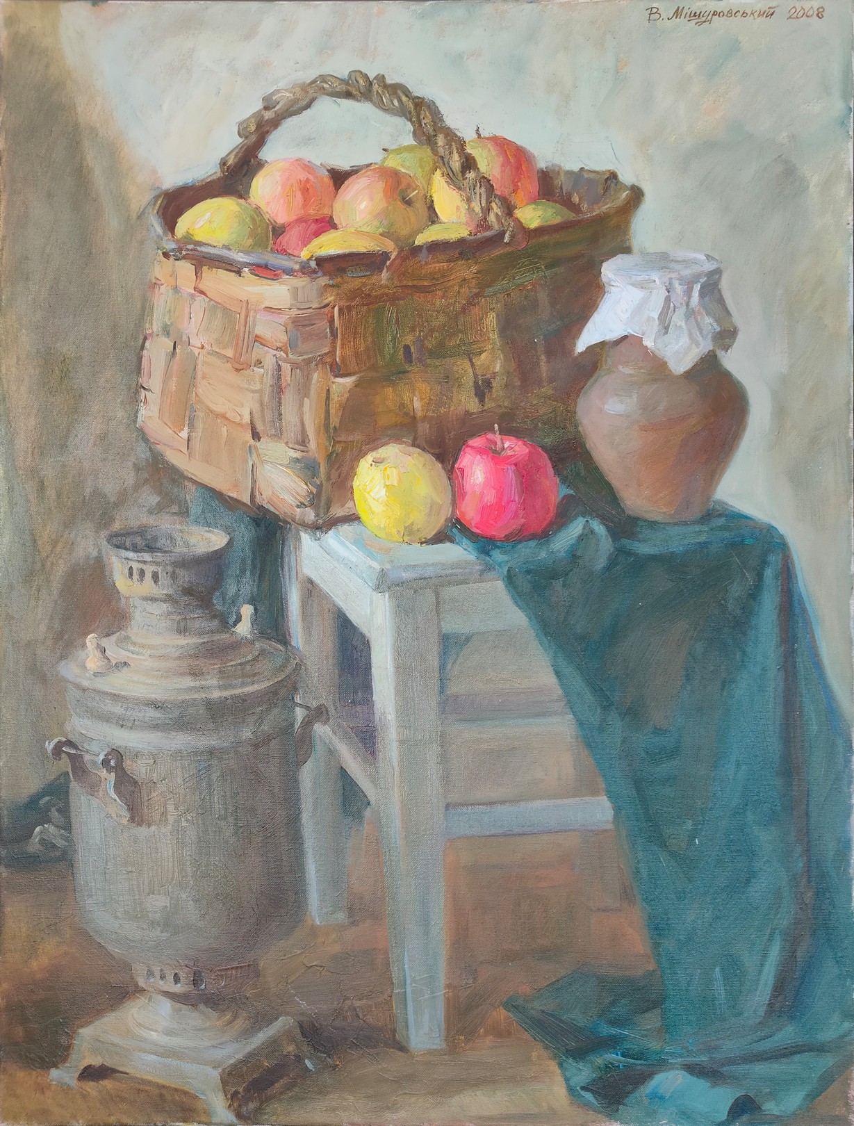 Mishurovsky Victor, Still life with apples Mishurovsky Victor, Still life with apples