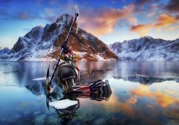 Photography, Goldorak - Le lac blanc - Série : le repos de la machine, Moz - David Vuillermoz