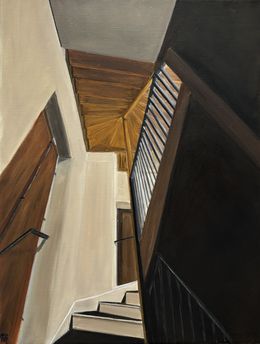 Painting, L'escalier du château, Marie France Garrigues