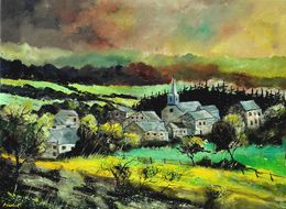Painting, Old village in my country 9725, Pol Ledent