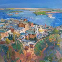 Peinture, Retro Funicular in Kyiv. Ukraine, Anastasiia Grygorieva