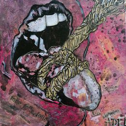 Painting, Ordalie langue parole or communication, Adélaïde Leferme