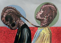 Painting, Connexion sacrée #4, Dje Ozval