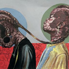 Gemälde, Connexion sacrée #4, Dje Ozval