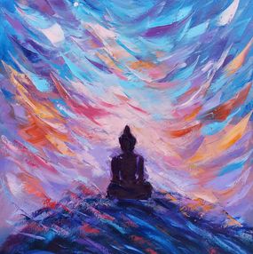 Peinture, Silent Conversation with Buddha, Olga Nikitina