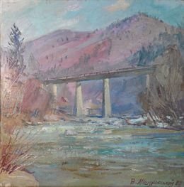 Gemälde, Bridge in mountains, Mishurovsky Victor