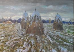 Painting, Stacks of Hay, Mishurovsky Victor