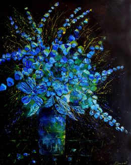 Painting, Blue still life 97, Pol Ledent