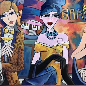 Gemälde, Fête et Folie, Martine Fauve Dechavanne
