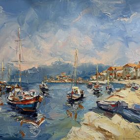 Gemälde, Coastal Charm. Yachts, Schagen Vita