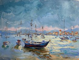 Peinture, Harbor in Morning Mist, Schagen Vita