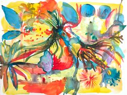Painting, Tourbillon de feuilles, Isabelle Marie