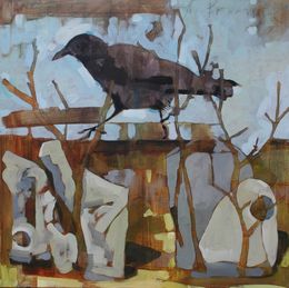 Peinture, Crow Walking, Christopher Rainham