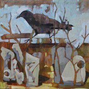 Gemälde, Crow Walking, Christopher Rainham