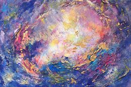 Painting, Starry Whisper – A Luminous Exploration of the Night Sky, Tetiana Pchelnykova