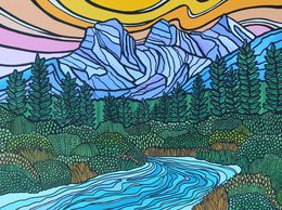 Peinture, Three Sisters Canmore, Amy Williams