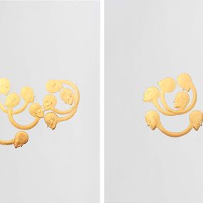 Pintura, Presence #1 and #2, Diptych. From The Golden Ex-voto Series, Almo