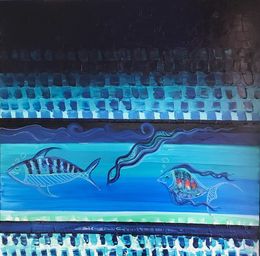 Peinture, Un Aquarium en pleine Mer, José Perez Hernandez
