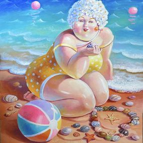 Gemälde, At The Beach, Anna Varella