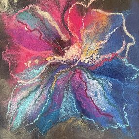 Gemälde, Blue Lilly, Olga Dzurova