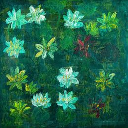 Painting, Water Lilly's Belle Terre, Hunt Slonem