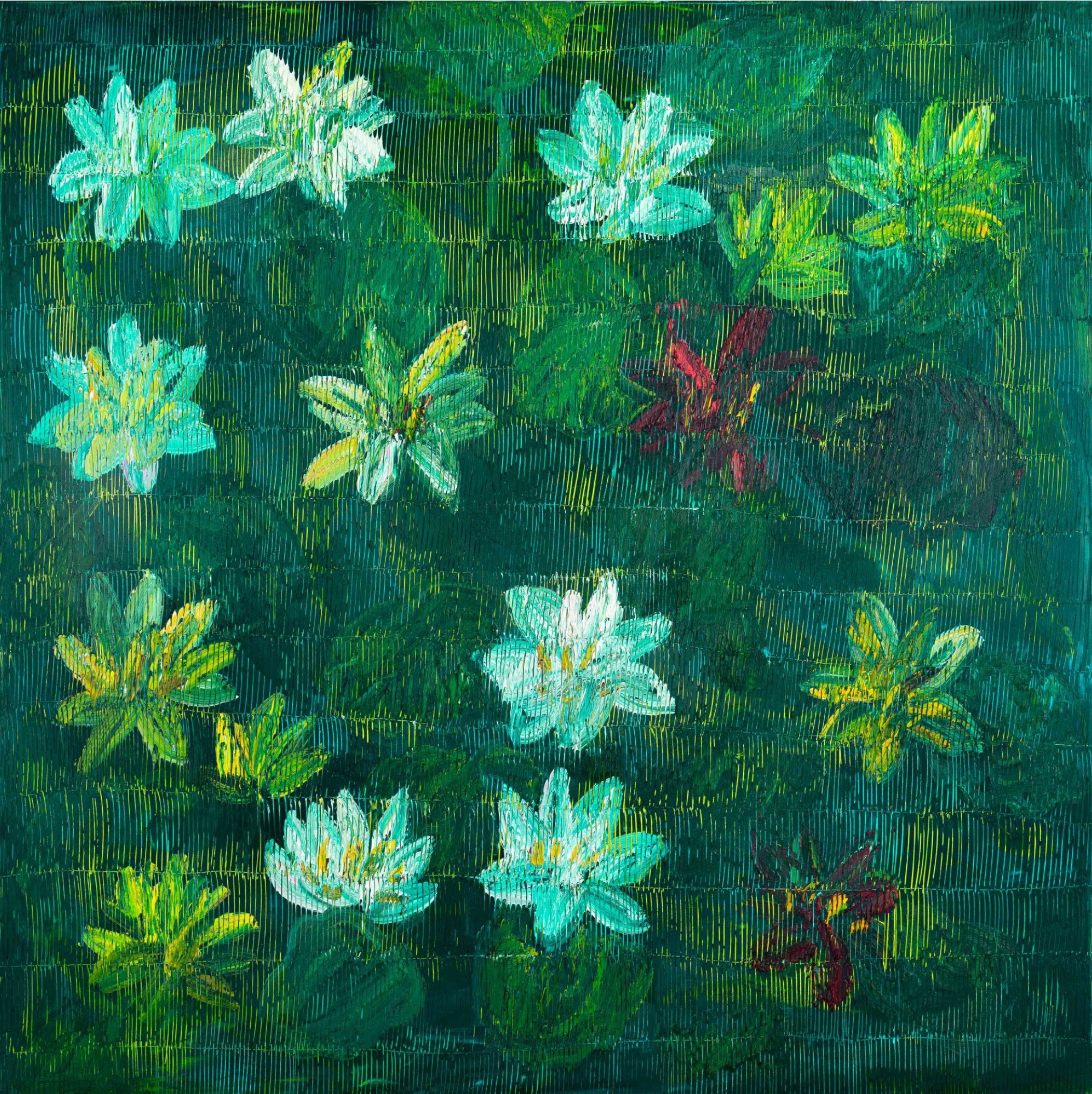 Hunt Slonem, Water Lilly's Belle Terre Hunt Slonem, Water Lilly's Belle Terre