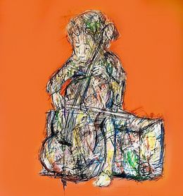 Painting, La contrebasse, KiKo