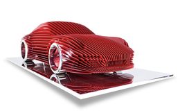 Sculpture, Porsche 992 rouge, Antoine Dufilho