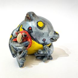 Sculpture, Frog with Baby, Viktor Zuk