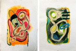 Gemälde, Gen #1 and #4, Diptych, Alec Franco
