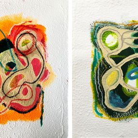 Painting, Gen #1 and #4, Diptych, Alec Franco