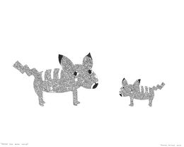 Fine Art Drawings, Denki Inu with Child, Tanner Rhines