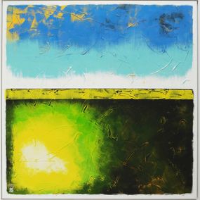 Peinture, Mr Greenfield Blue water, Ronald Hunter