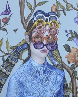 Gemälde, The Lady and the Peacock, Carlos Gamez de Francisco
