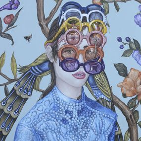 Painting, The Lady and the Peacock, Carlos Gamez de Francisco