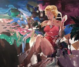 Painting, Evening with Marilyn Monroe, Liviu Mihai