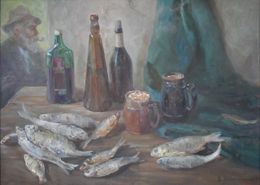 Gemälde, Old fishing treats, Mishurovsky Victor