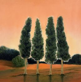 Painting, Beginning to shine. Cypresses., Iryna Bondar