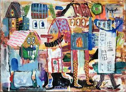 Peinture, The Walking People-Houses, Yassen Grigorov