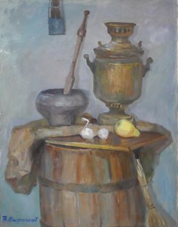 Gemälde, Still life in pantry, Mishurovsky Victor