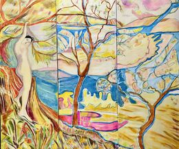 Painting, Les îles (triptyque), Catherine Clare