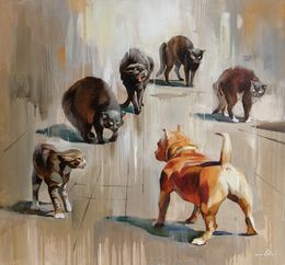 Gemälde, Street hooligans, Vasyl Khodakivskyi