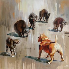 Gemälde, Street hooligans, Vasyl Khodakivskyi