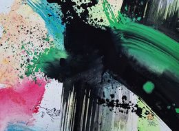 Painting, Pêcheur de rêve et son chat  44, Sounya Whang