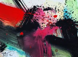 Painting, Pêcheur de rêve et son chat 42, Sounya Whang